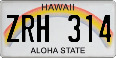 HI license plate ZRH314