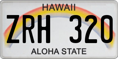 HI license plate ZRH320