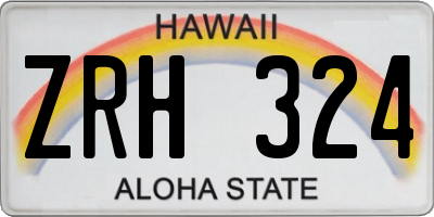 HI license plate ZRH324