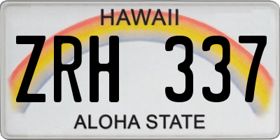 HI license plate ZRH337