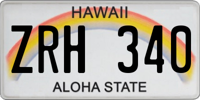 HI license plate ZRH340