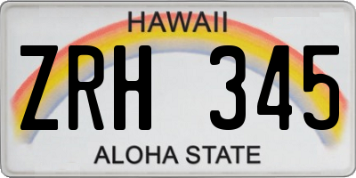 HI license plate ZRH345