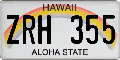 HI license plate ZRH355