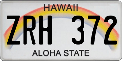 HI license plate ZRH372