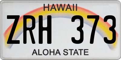 HI license plate ZRH373