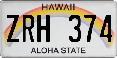 HI license plate ZRH374