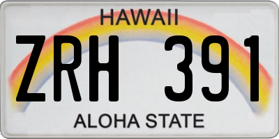 HI license plate ZRH391