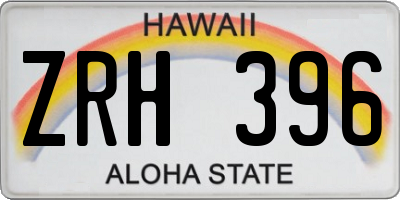 HI license plate ZRH396