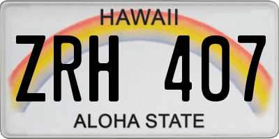 HI license plate ZRH407