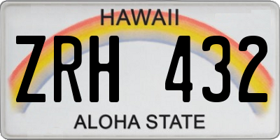 HI license plate ZRH432