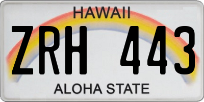 HI license plate ZRH443