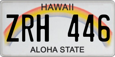 HI license plate ZRH446