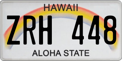 HI license plate ZRH448