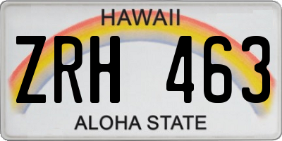 HI license plate ZRH463