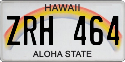 HI license plate ZRH464