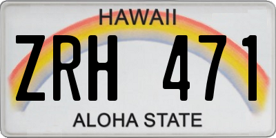 HI license plate ZRH471