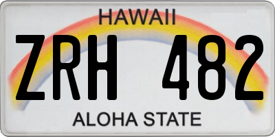 HI license plate ZRH482