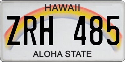 HI license plate ZRH485