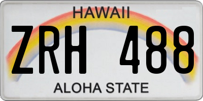 HI license plate ZRH488