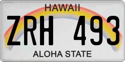 HI license plate ZRH493