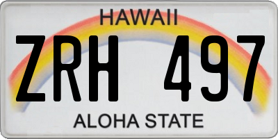 HI license plate ZRH497