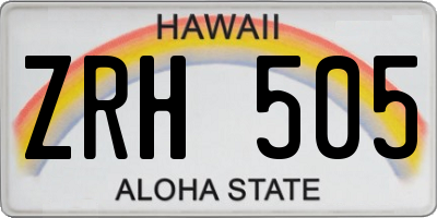 HI license plate ZRH505