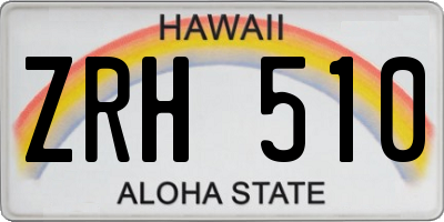 HI license plate ZRH510