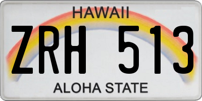 HI license plate ZRH513