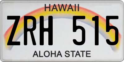 HI license plate ZRH515