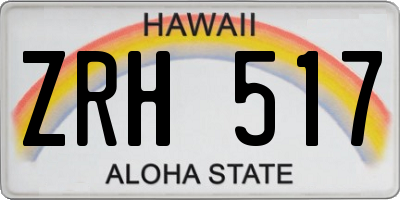 HI license plate ZRH517