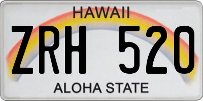 HI license plate ZRH520