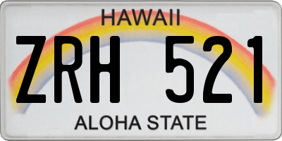 HI license plate ZRH521