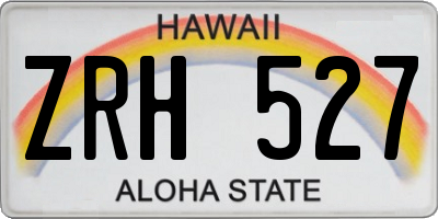 HI license plate ZRH527