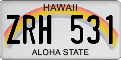 HI license plate ZRH531