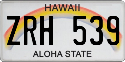 HI license plate ZRH539