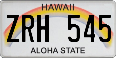 HI license plate ZRH545