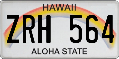 HI license plate ZRH564