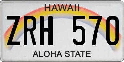 HI license plate ZRH570