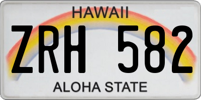 HI license plate ZRH582