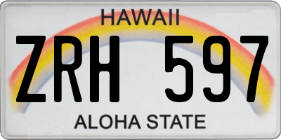 HI license plate ZRH597