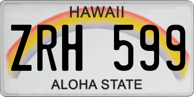 HI license plate ZRH599