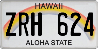 HI license plate ZRH624