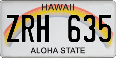 HI license plate ZRH635