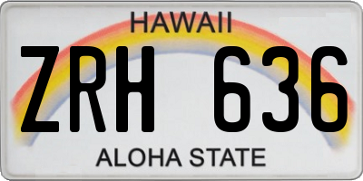 HI license plate ZRH636