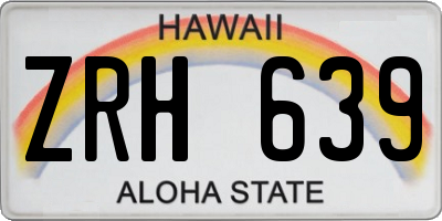 HI license plate ZRH639