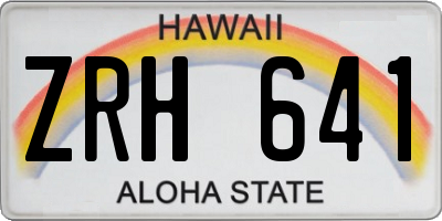 HI license plate ZRH641