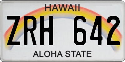 HI license plate ZRH642