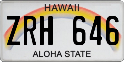 HI license plate ZRH646