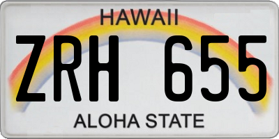 HI license plate ZRH655
