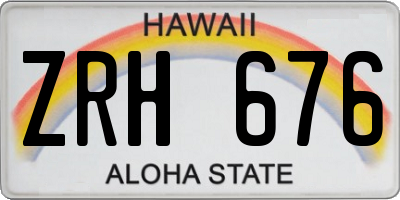 HI license plate ZRH676